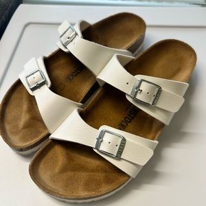 White leather Birkenstock
